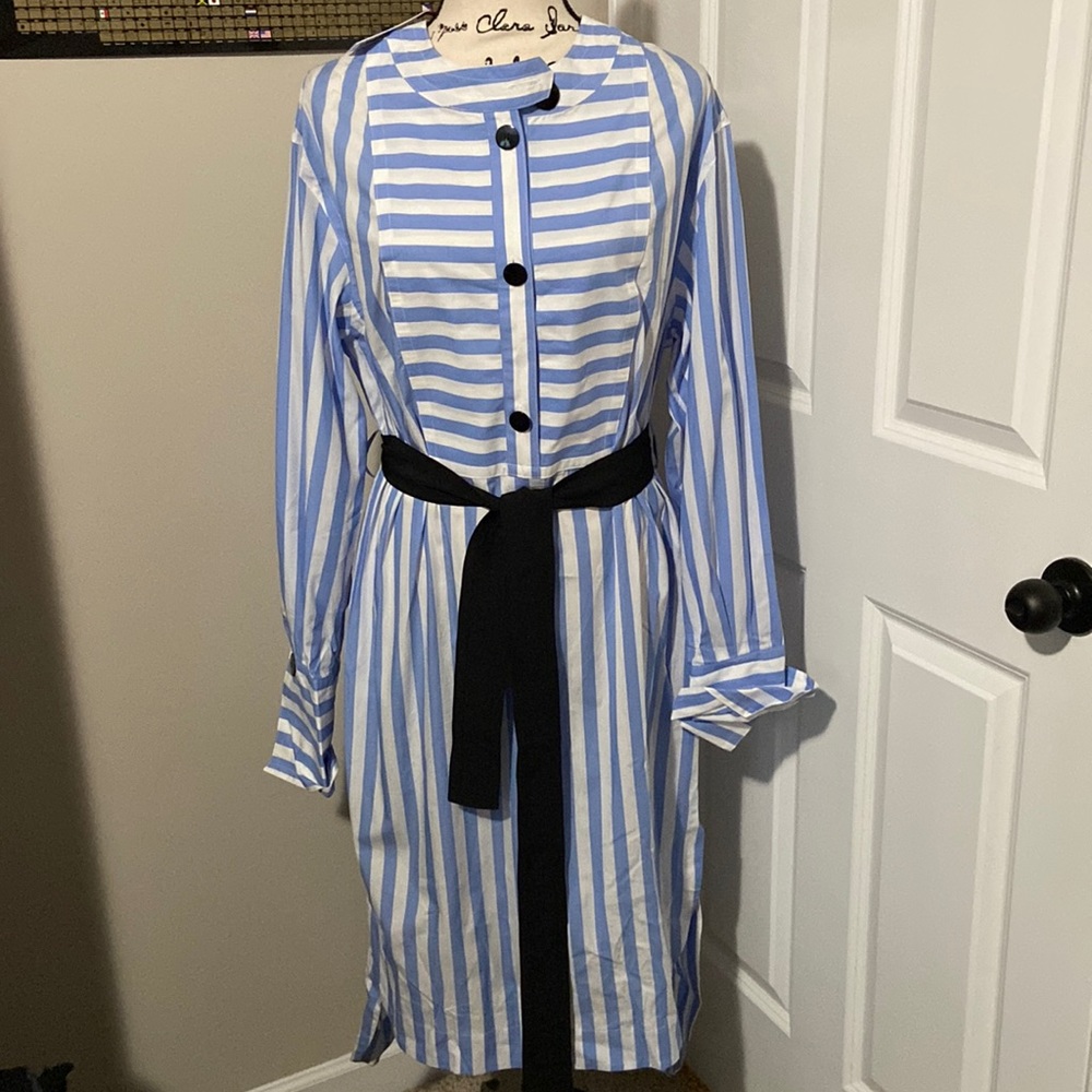 Yigal Azrouel Candy Monostripe Tunic Dress 14 NWT